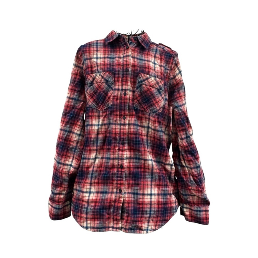 Express Red and Blue Plaid Shirt
